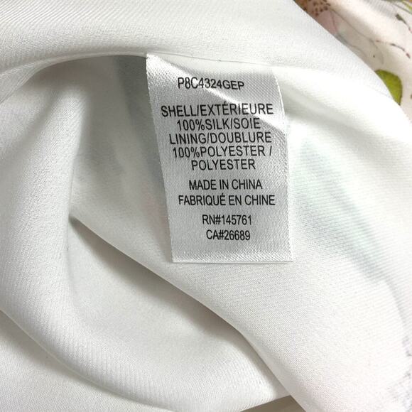 Parker Fillipa 100% Silk Floral Ruffle Mini Faux‎ Dress Size 10 - Picture 11 of 11